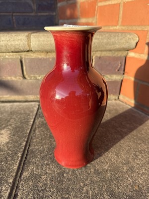 Lot 2 - Chinese porcelain sang be beouf glazed vase