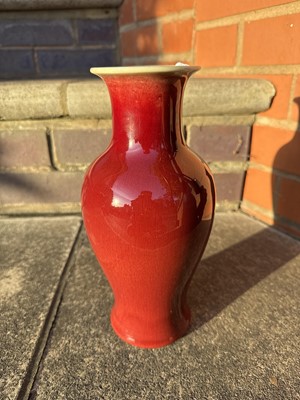 Lot 2 - Chinese porcelain sang be beouf glazed vase