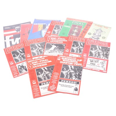 Lot 248A - Football programmes: Liverpool Football Club, 1977-1978 season and European finals