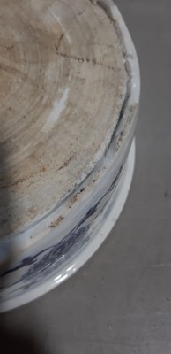 Lot 12 - Antique Chinese blue and white porcelain dish, Qianlong style
