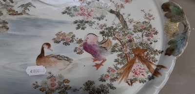 Lot 32 - Nippon porcelain comport, Japanese cabaret tray, etc.
