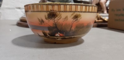 Lot 32 - Nippon porcelain comport, Japanese cabaret tray, etc.