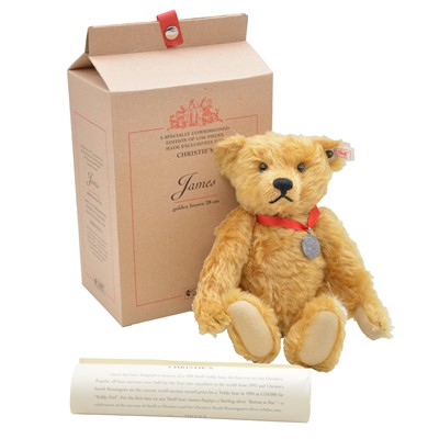 Lot 282 - Steiff Bear 'James' Christies bear, boxed