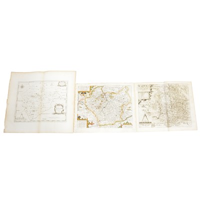 Lot 391 - Three maps of Warwickshire, Leicestershire and Rutland.