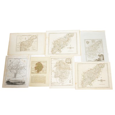 Lot 394 - Twelve maps of Northamptonshire, Warwickshire and Birmingham.