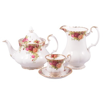 Lot 68 - Large Royal Albert 'Old Country Roses' part dinner and tea service