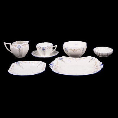 Lot 133 - Collection of Shelley Queen Anne shape Blue Iris bone china teaware