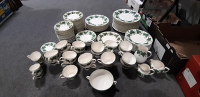 Lot 46 - Wedgwood 'Napoleon Ivy' large tea and dinner service; and a part Royal Doulton 'Sarabande' service