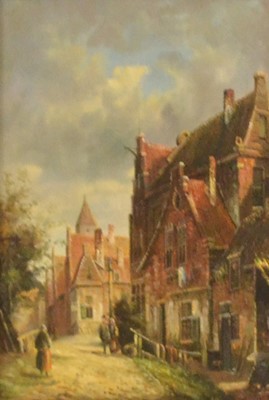 Lot 351 - Contemporary, Continental town scene