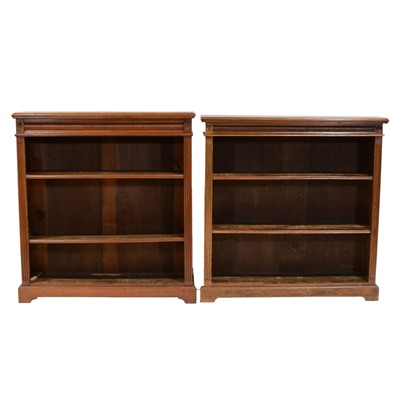 Lot 452 - Pair of Victorian walnut bookcases