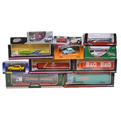 Lot 13 - Eleven Corgi die-cast models, including Omnibus, boxed