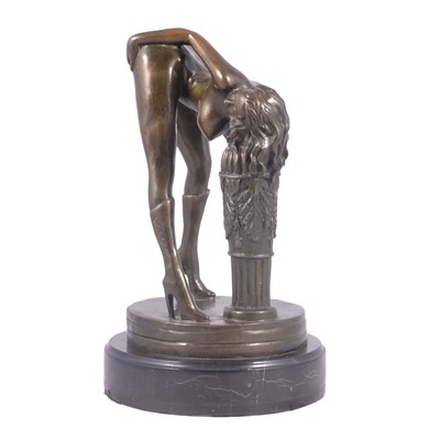 Lot 155 - Modern erotic bronzed sculpture