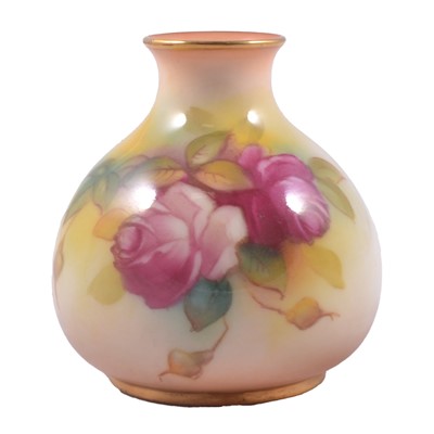 Lot 73 - Royal Worcester small vase, by Millie Hunt