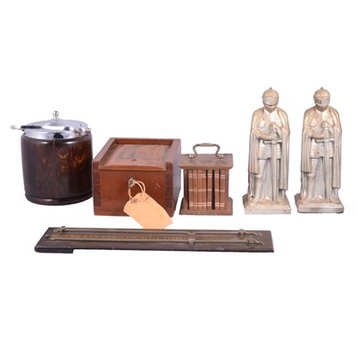 Lot 198 - Biscuit barrel, scoreboard, etc.