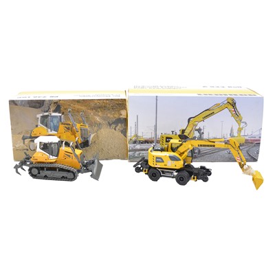 Lot 4 - Two NZG Liebherr 1/50 scale die cast industrial vehicles.