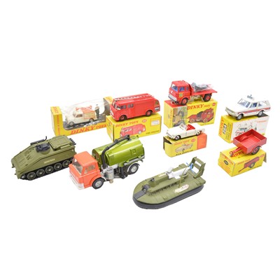 Lot 70 - Nine Dinky Toys die-cast models, some in damaged boxes