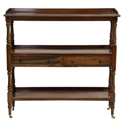 Lot 465 - Victorian style mahogany three-tier whatnot