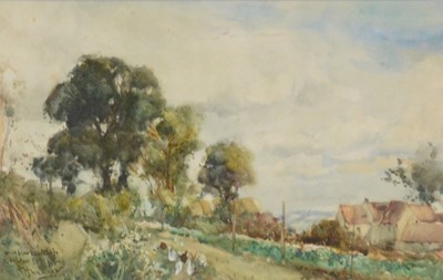 Lot 406 - Frank Henry Mason, Landscape with a farm