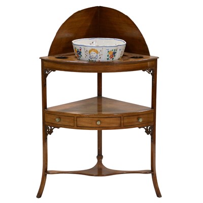Lot 497 - Victorian mahogany corner washstand