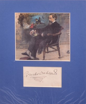 Lot 280 - Literature: Charles Dickens, autograph clipping