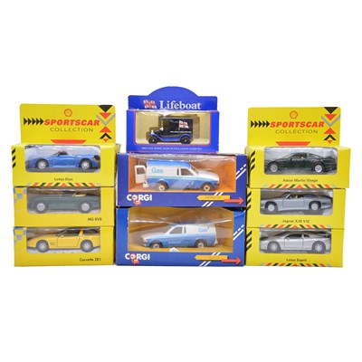 Lot 52 - Nine Corgi, Maisto and Lledo die-cast vehicles, boxed
