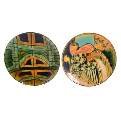 Lot 67 - Two Poole Pottery Studio designer plates, circa 1960's