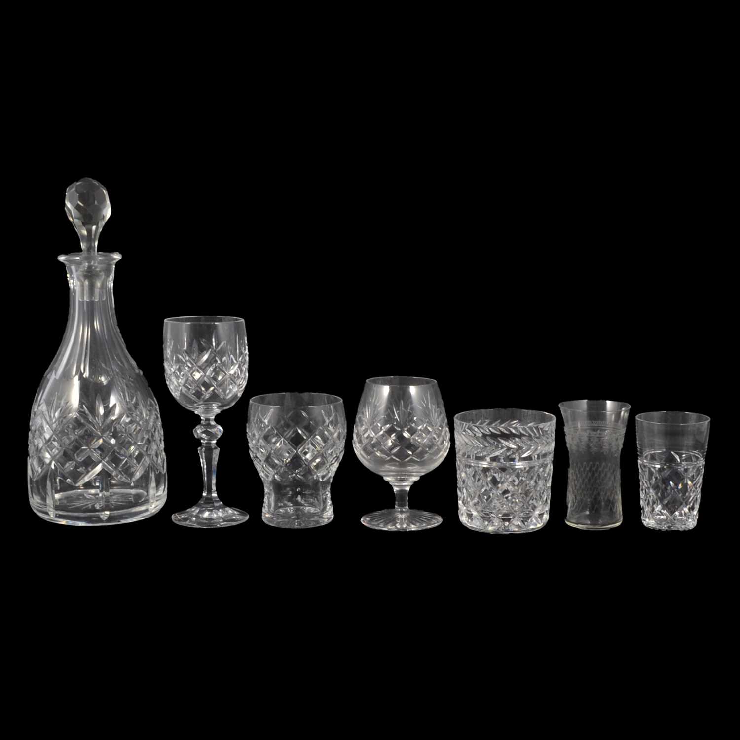 Lot 93 - Two boxes of crystal glassware, including Stuart Crystal