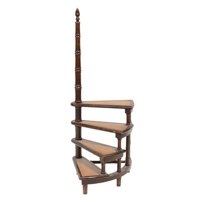 Lot 444 - Set of mahogany library steps