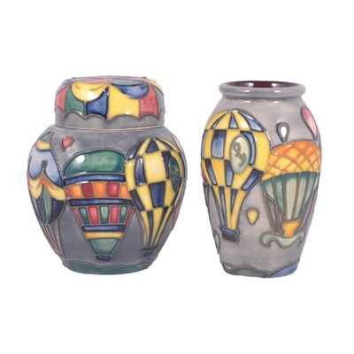 Lot 11 - Jeanne McDougall for Moorcroft Pottery, two 'Balloons' pattern pieces
