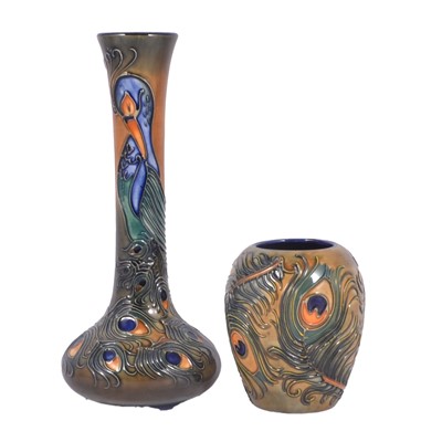Lot 13 - Rachel Bishop for Moorcroft Pottery, 'a 'Phoenix' pattern vase and another vase