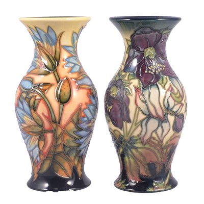 Lot 10 - Debbie Hancock for Moorcroft Pottery, 'Samarkand Lily'' vase, and another vase