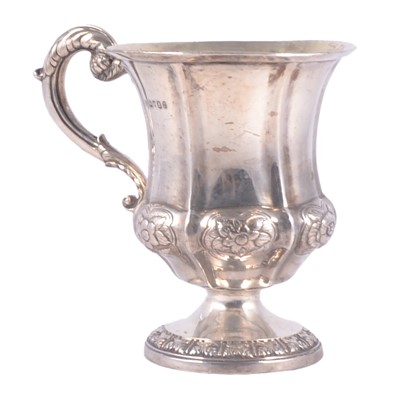 Lot 300 - Silver pedestal mug