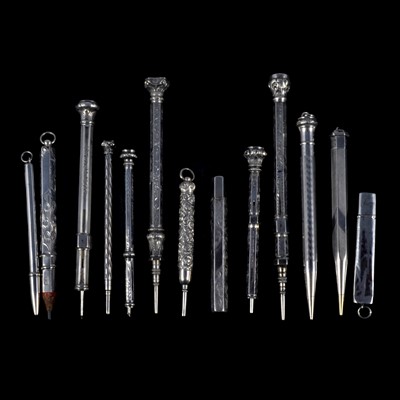 Lot 306 - Small collection of Victorian and later silver propelling pencils