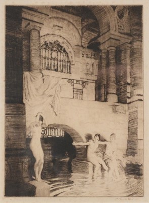 Lot 309 - Sir William Russell Flint (British, 1880-1969), Bagno Della Marchesa
