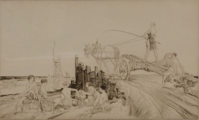 Lot 255 - Sir William Russell Flint (British, 1880-1969), Amazons on a Breton Beach