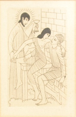 Lot 290 - After Eric Gill (British, 1882-1940), Adam and Eve in Heaven, and two others