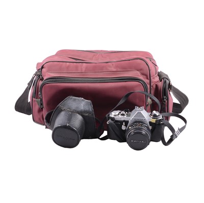 Lot 159 - Pentax ME camera and other accessories