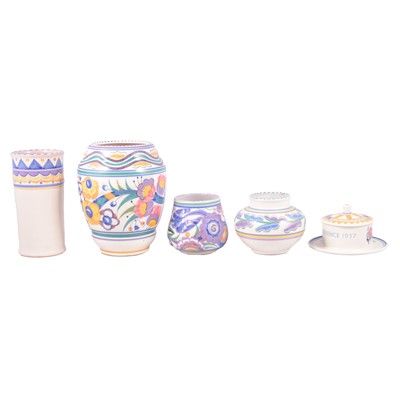 Lot 115A - Five pieces of Carter, Stabler and Adams (Poole) Pottery