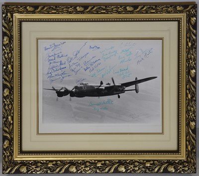 Lot 23 - Derrick Warren photograph of a Lancaster bomber, signed