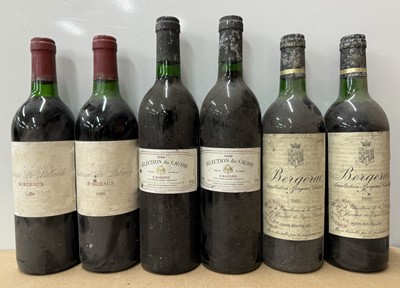 Lot 351 - Six assorted vintage Bordeaux region reds