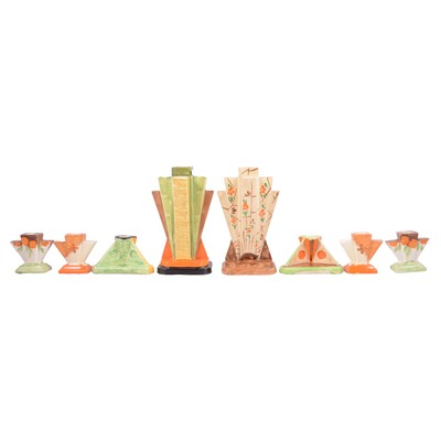 Lot 84 - Eight pieces of English Art Deco Myott Pottery