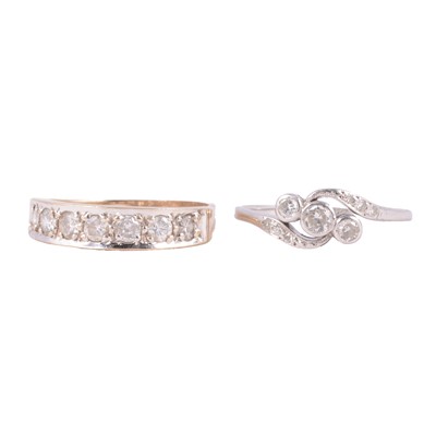 Lot 104 - Two diamond rings.