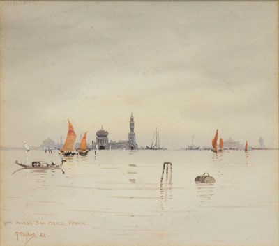 Lot 343 - M Hughes, Off Piazza San Marco, Venice
