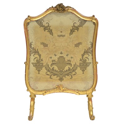 Lot 361 - Gilt wood fire screen, Louis XV style