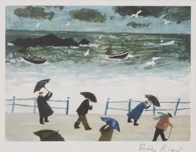 Lot 270 - Biddy Picard, Stormy promenade, print and two other signed prints