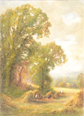 Lot 304 - Henry John Kinnaird (British, 1880-1920), Surrey Cornfield