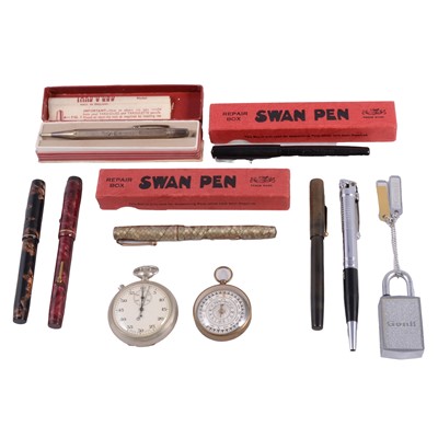Lot 257 - Small collection of Swan and other pens, etc.
