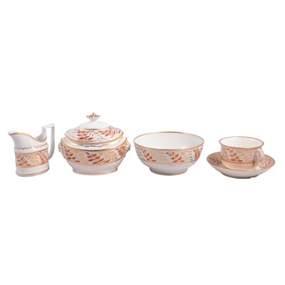 Lot 102 - English hybrid hard paste porcelain tea and dessert