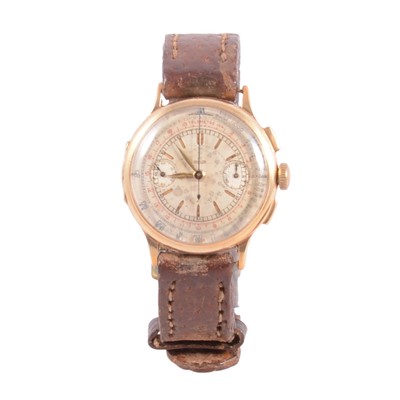 Lot 426 - Jaeger - a gentleman's chronograph wristwatch.