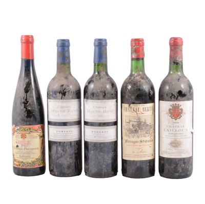 Lot 349 - Five bottles of vintage wine